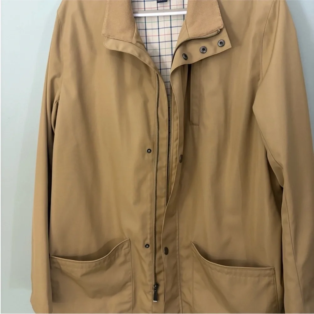 Brooks Brothers 346 Tan Field Jacket Water Repellent Barn Coat XL
